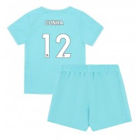Camiseta Wolves Matheus Cunha #12 Tercera Equipación para niños 2023-24 manga corta (+ pantalones cortos)